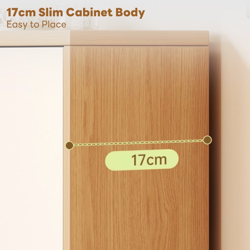 Sharpdo 3-Tier Solid Wood Flip-Top Shoe Cabinet, Ultra-Thin Entryway Shoe Rack Shoe Storage for Narrow Spaces, 80×17×120 cm - Image 3